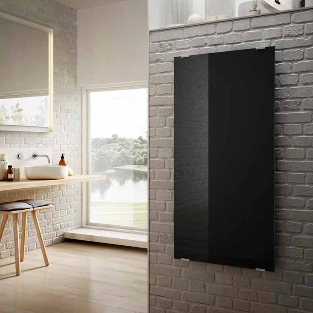 Viadurini Radiators Radiateur électrique de design en verre noir Star, fait en Italie