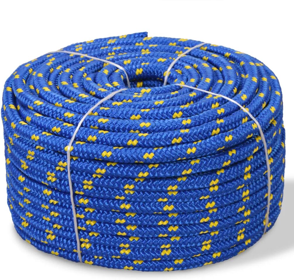 vidaXL Corde de bateau Polypropylène 8 mm 500 m Bleu