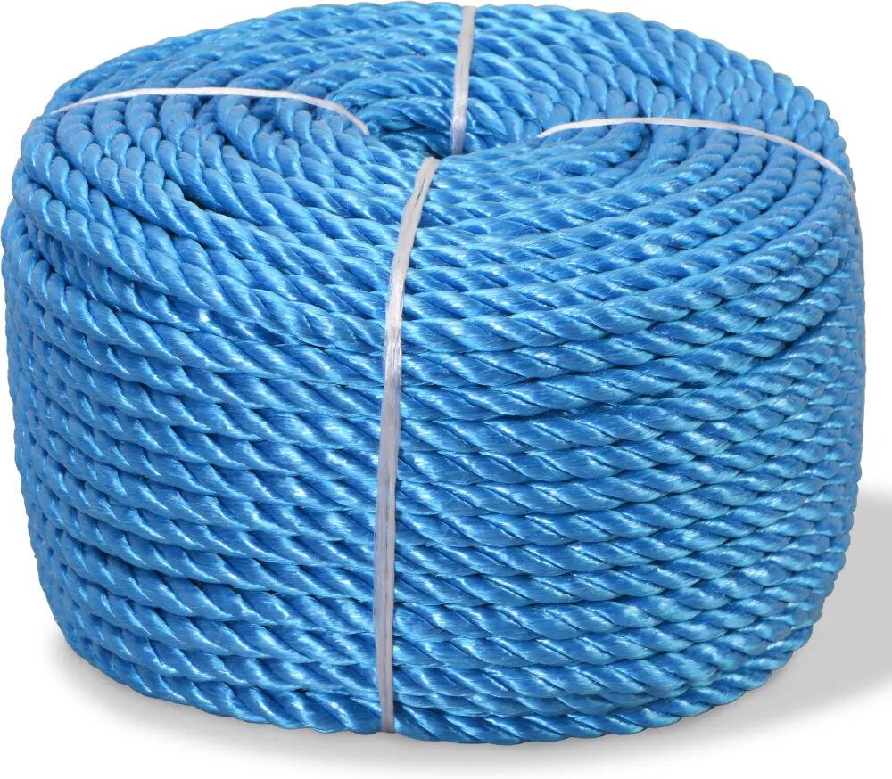 vidaXL Corde torsadée Polypropylène 10 mm 250 m Bleu