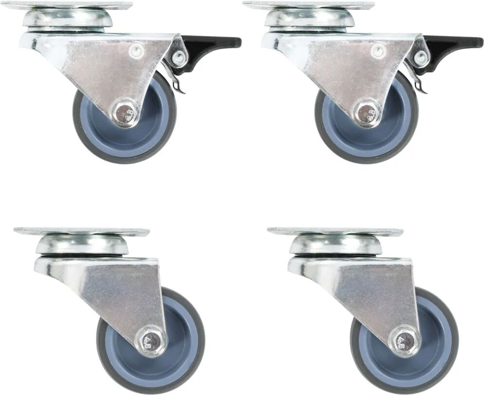 vidaXL Roulettes pivotantes doubles 4 pcs 50 mm