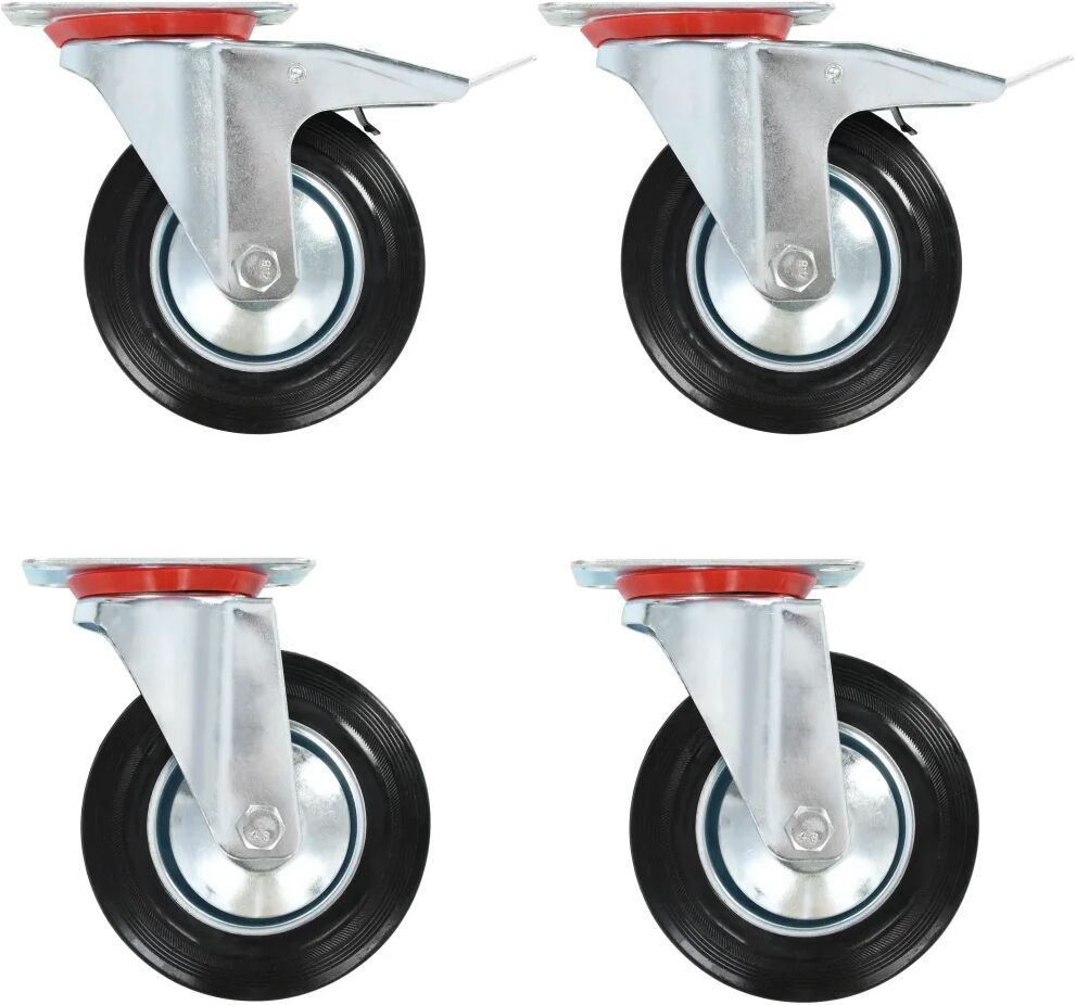 vidaXL Roulettes pivotantes 4 pcs 160 mm