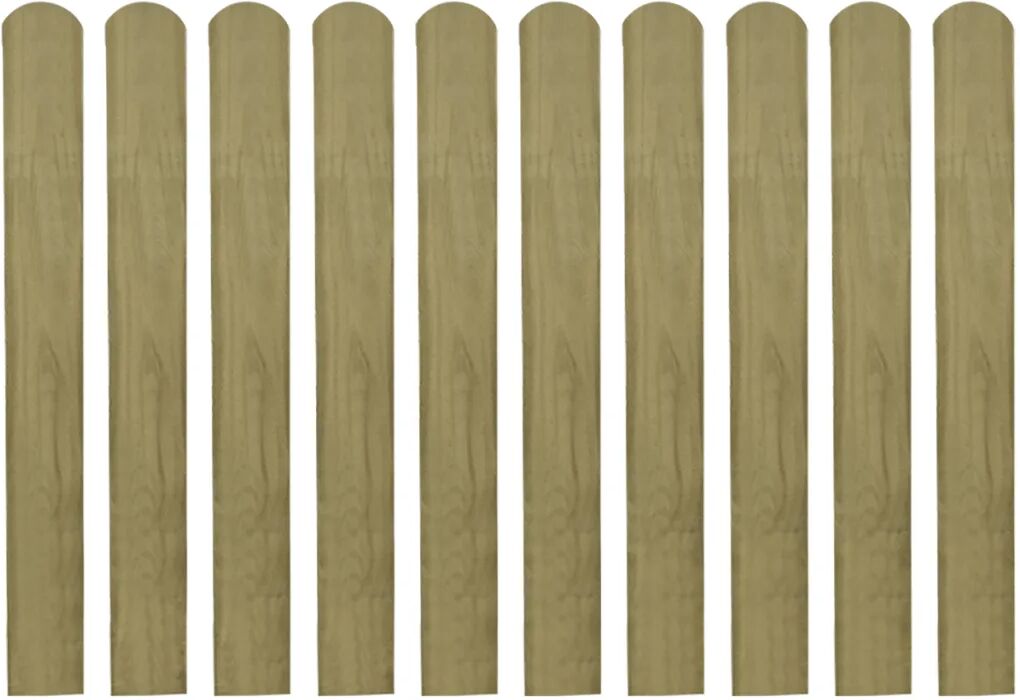 vidaXL Lattes imprégnées de clôture 30 pcs Bois 80 cm