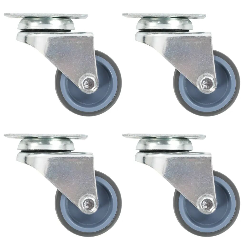 vidaXL 32 pcs Roulettes pivotantes doubles 50 mm