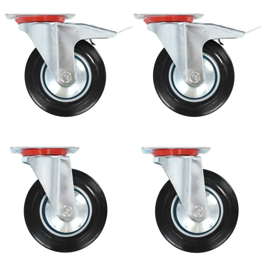 vidaXL 16 pcs Roulettes pivotantes 160 mm