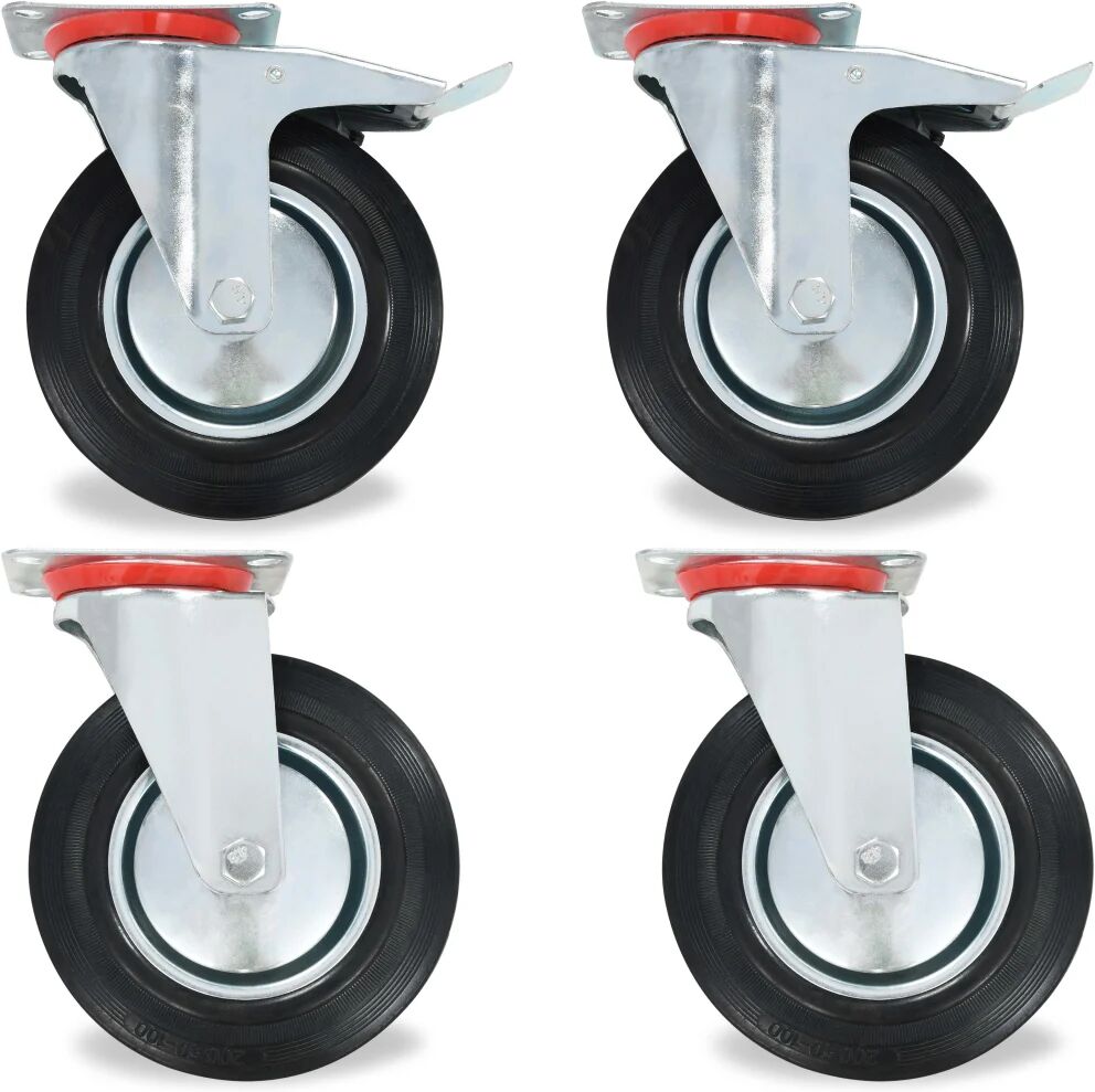 vidaXL 32 pcs Roulettes pivotantes 200 mm