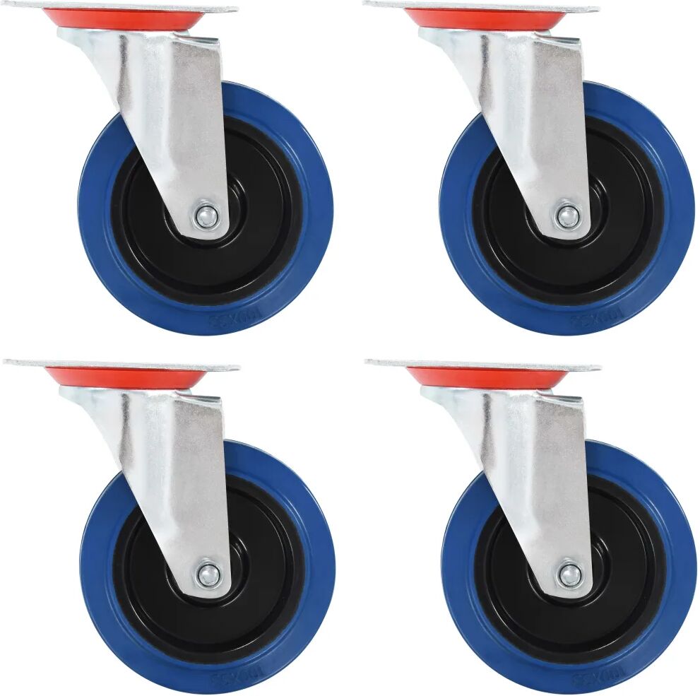 vidaXL 8 pcs Roulettes pivotantes 100 mm