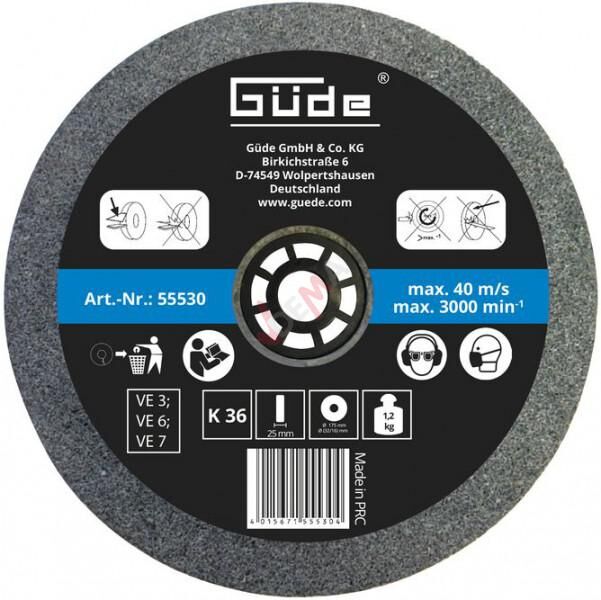 Guede Meule abrasive pour touret G55236 - 175 x 25 mm - grain 36