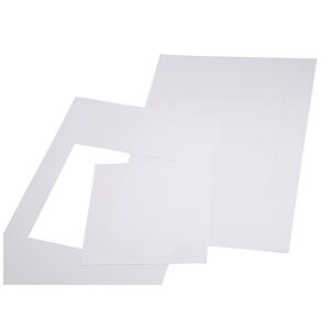 kaiserkraft Papiereinlage, 110 g, HxB 72,5 x 147,5 mm, VE 10 Stk, weiß
