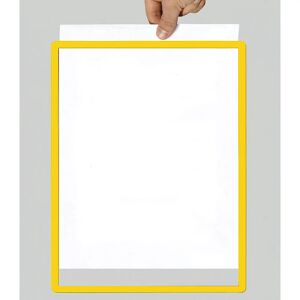 kaiserkraft Rahmen mit Klarsichtfolie, Papierformat A2, VE 10 Stk, selbstklebend, gelb