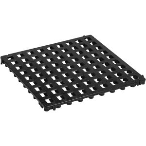 kaiserkraft Kunststoff-Bodenrost, Polyethylen, 500 x 500 mm, Standard, VE 20 Stk, schwarz