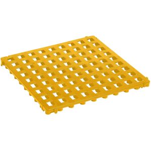 kaiserkraft Kunststoff-Bodenrost, Polyethylen, 500 x 500 mm, Standard, VE 20 Stk, signalgelb