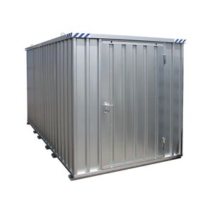 kaiserkraft Schnellbaucontainer, verzinkt, zerlegt, ohne Holzfußboden, Außen-BxTxH 2100 x 1100 x 2100 mm