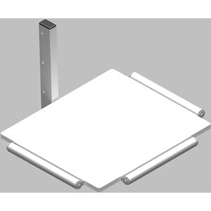 kaiserkraft Plattform mit Ladehilfsrollen, LxB 480 x 640 mm, Rollen-Ø 30 mm