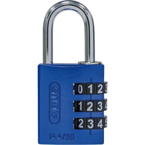 ABUS Zahlenschloss, Aluminium, 144/30 Lock-Tag, VE 6 Stk, blau