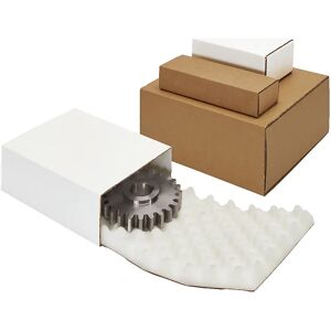 kaiserkraft Schaumverpackung VarioPac, 1-wellig, Innenmaße 180 x 60 x 30 mm, braun, ab 60 Stk