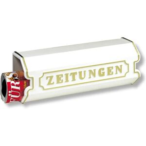 Burgwächter Aluguss Zeitungsbox 1890, weiß