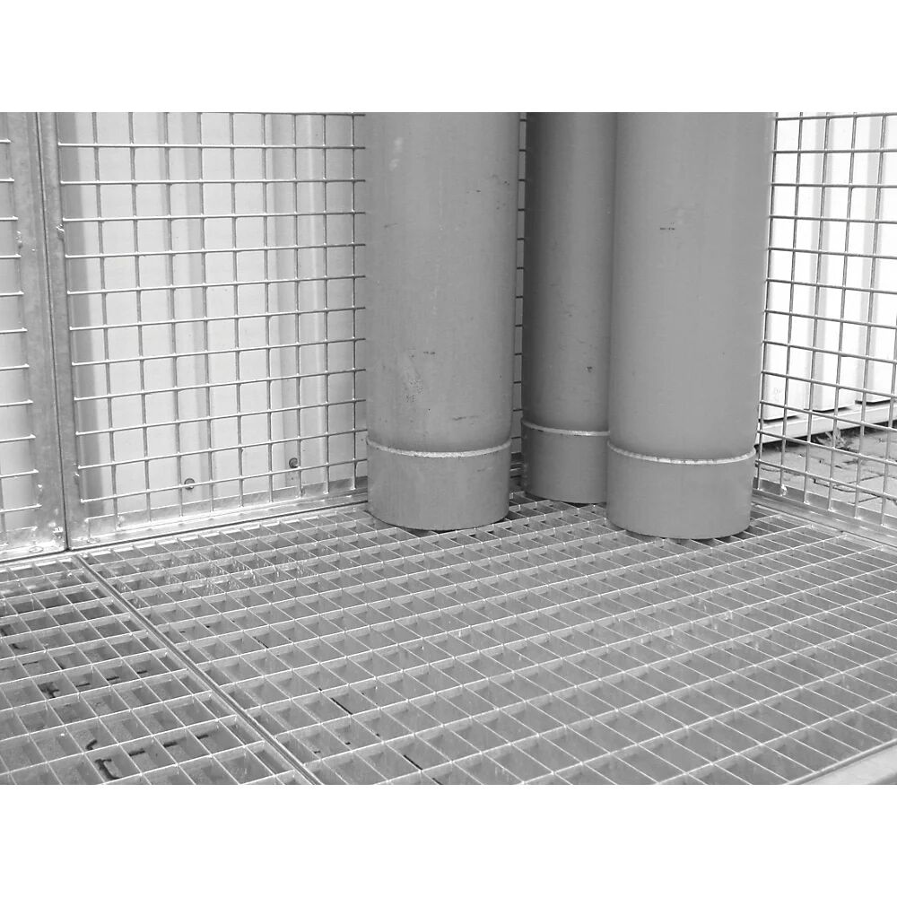 EUROKRAFTpro Gitterrostboden befahrbar für BxT 2100 x 1085 mm