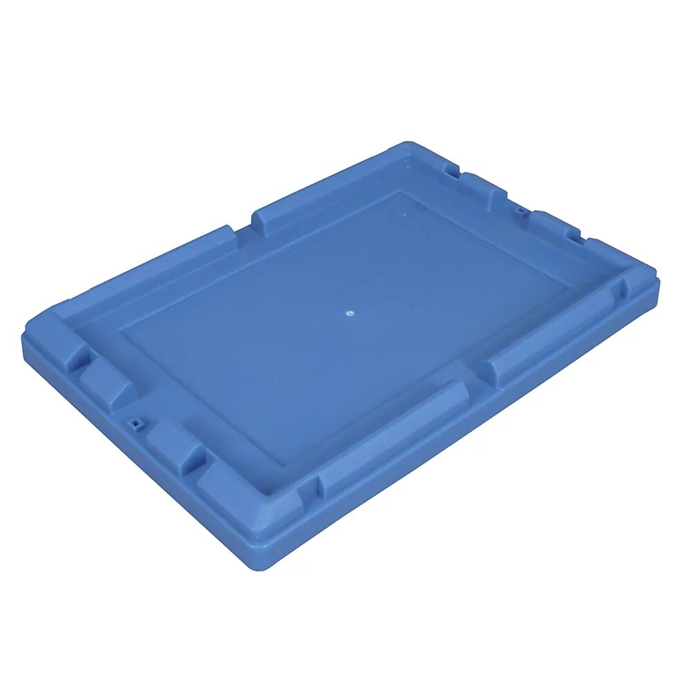 Behälterdeckel, Polypropylen BxLxH 330 x 480 x 46,5 mm, VE 4 Stk blau