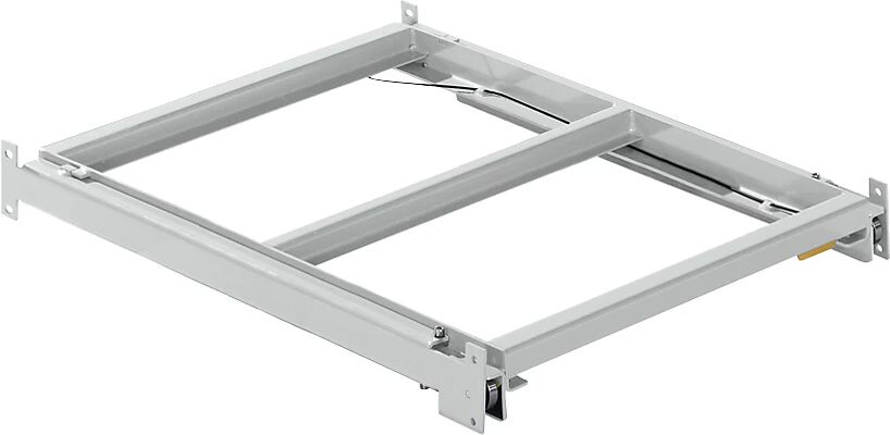 LISTA Auszugrahmen BxT 890 x 1260 mm, Fachlast 800 kg, 65% ausziehbar lichtgrau