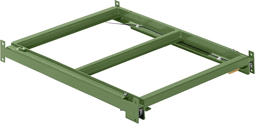 LISTA Auszugrahmen BxT 890 x 1260 mm, Fachlast 800 kg, 65% ausziehbar resedagrün