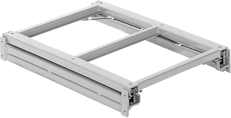 LISTA Auszugrahmen BxT 890 x 1260 mm, Fachlast 800 kg, 100% ausziehbar lichtgrau