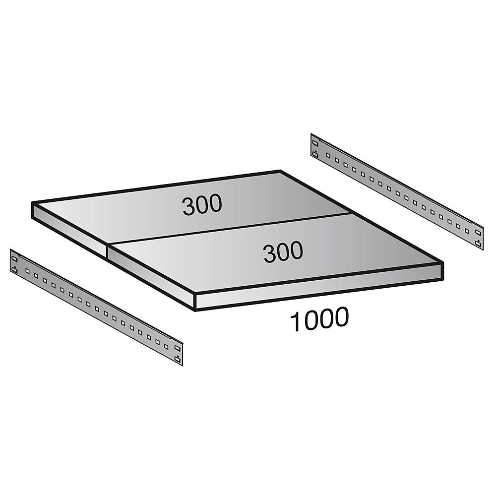 Fachboden für Industriesteckregal Bodenbreite 1000 mm Tiefe 600 mm