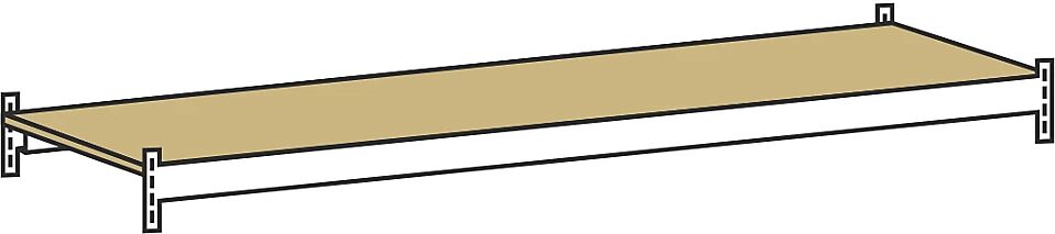 SCHULTE Zusatzebene mit Spanplatte Spannweite 1500 mm Tiefe 600 mm