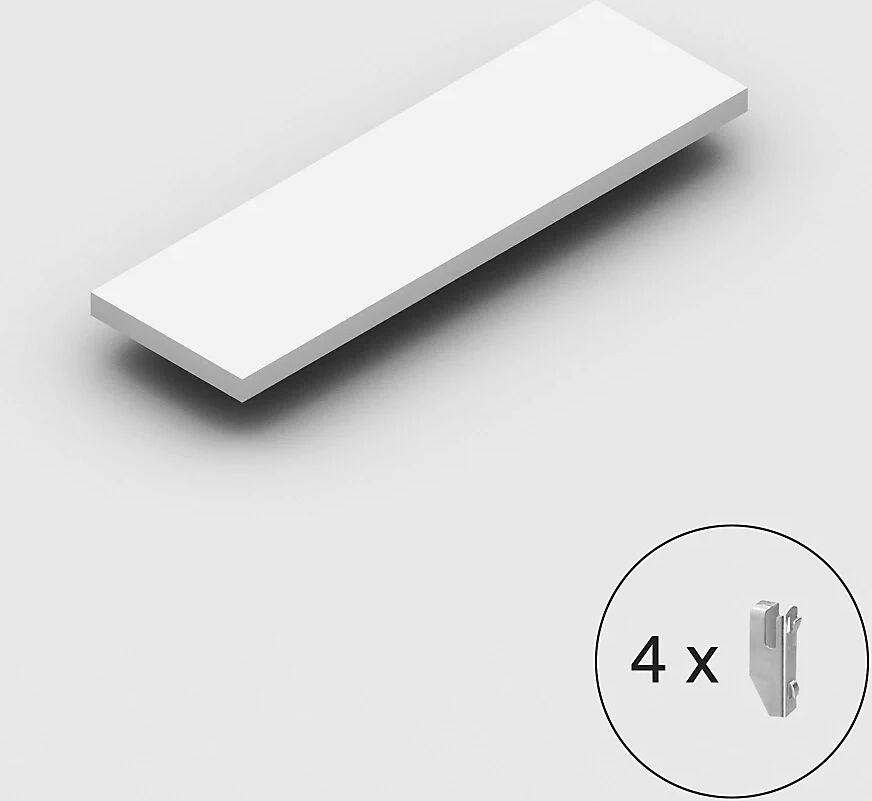 EUROKRAFTpro Fachboden RAL 7035, für Steckregal Ausführung leicht Breite x Tiefe 1000 x 300 mm