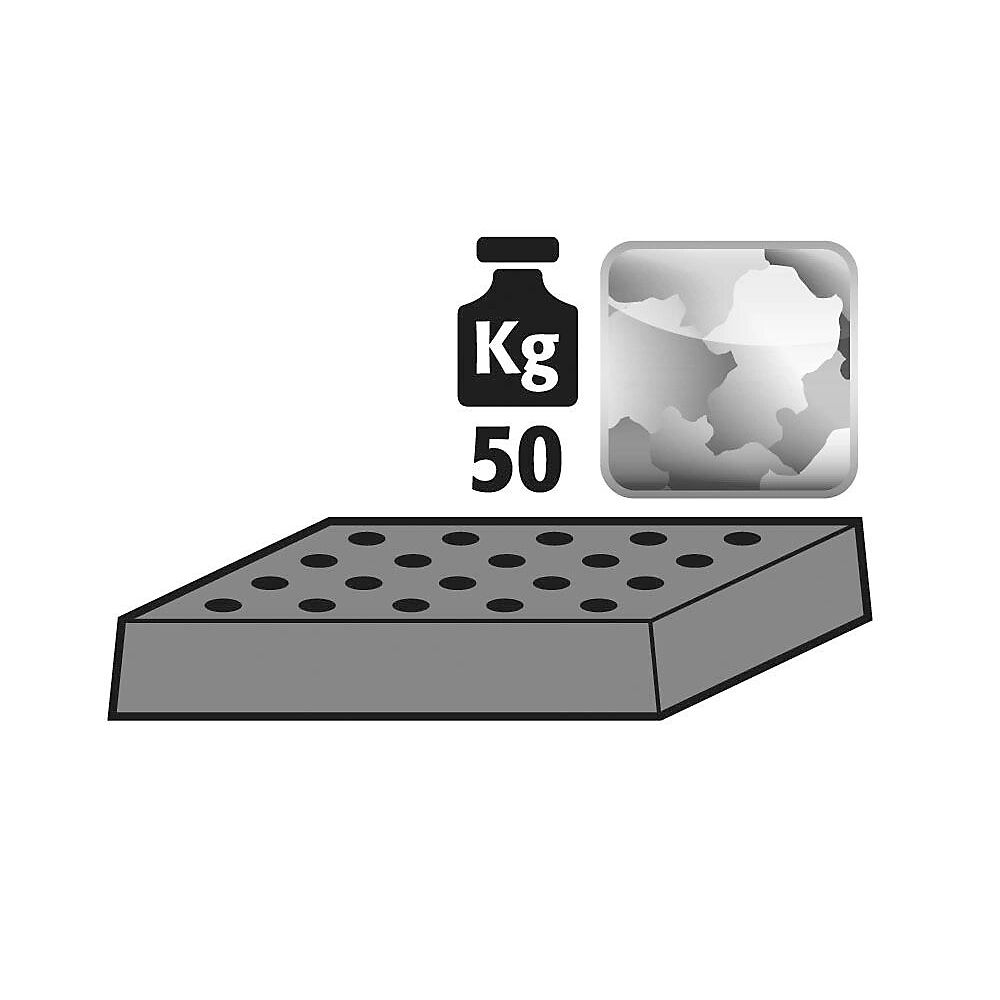 asecos Lochblechabdeckung für Schrankbreite 545 mm für Wanne