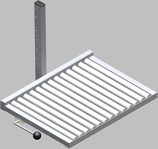 Rollenplattform seitlich mit blockierbaren Stahl-Tragrollen LxB 470 x 600 mm