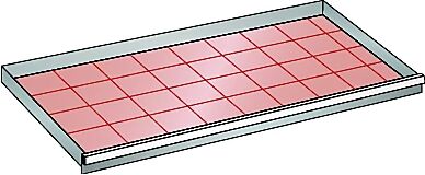 LISTA Schublade für Schrank-BxT 1431 x 725 mm Traglast 200 kg, Fronthöhe 200 mm, lichtgrau