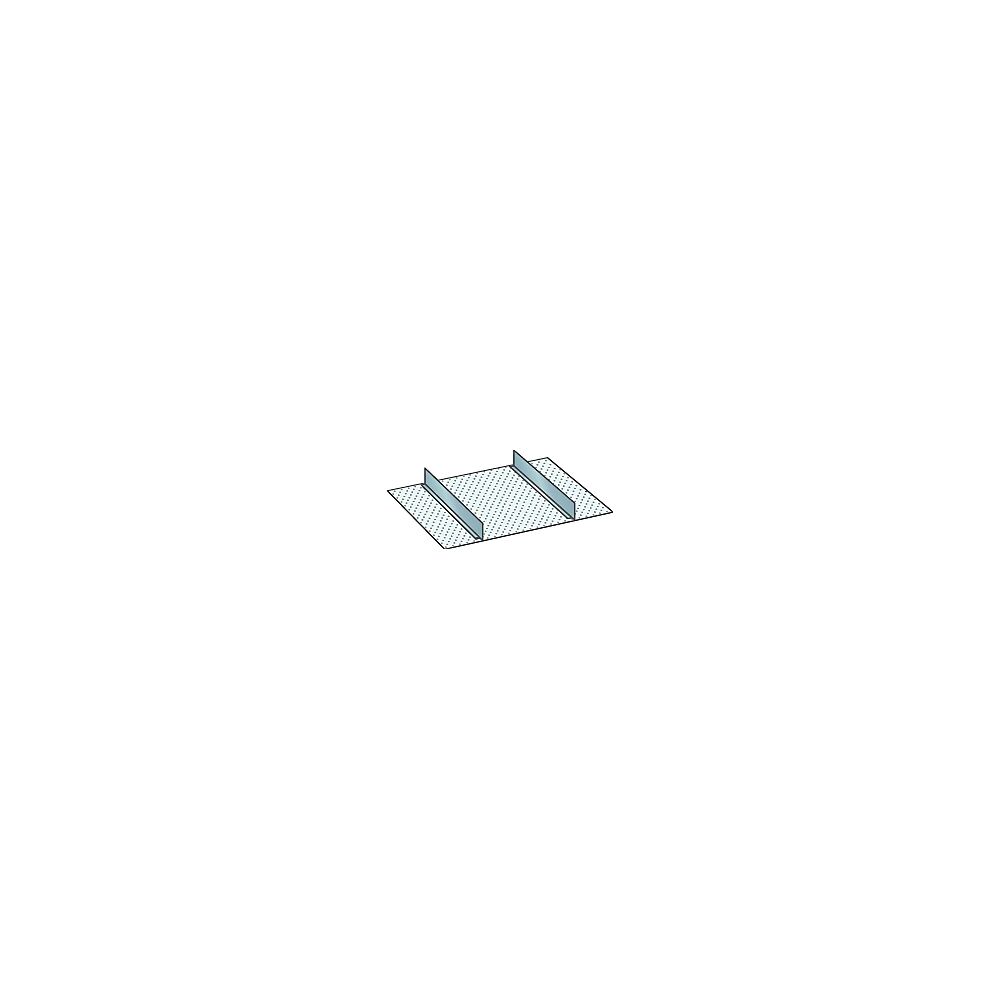 LISTA Einteilungs-Set für Schubladenmaße 459 x 459 mm Aluminium 2 Trennwände, Fronthöhe 75 mm