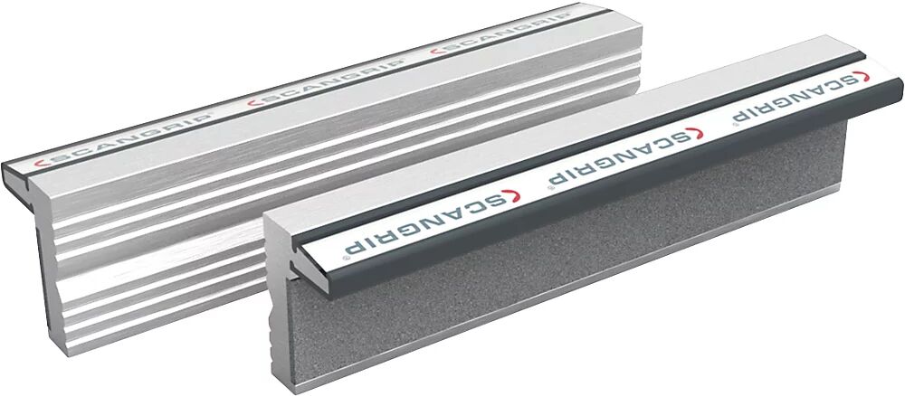 SCANGRIP Magnet-Schraubstockbacken neutrale Schutzbacken aus gehärtetem Aluminium, 1 Paar Backenbreite 120 mm