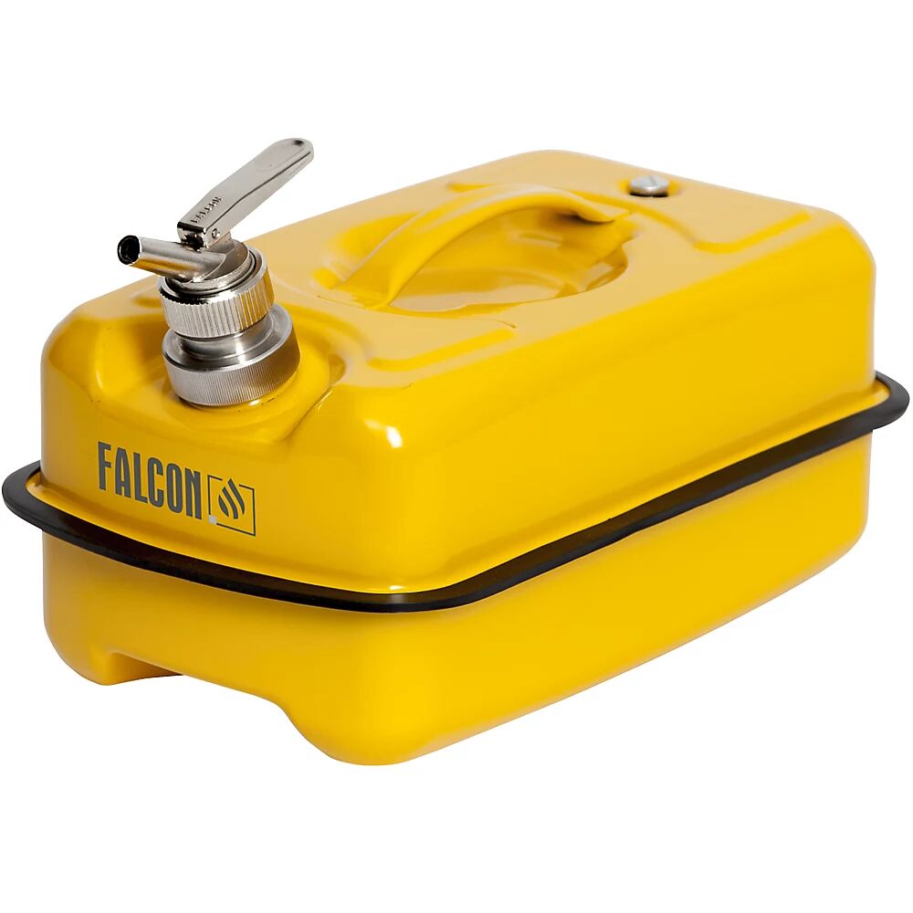 FALCON Flacher Sicherheitskanister mit Feindosierhahn Stahlblech Inhalt 10 l, ab 3 Stk