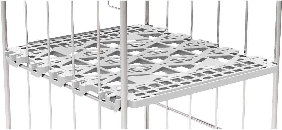 Zwischenboden für Rollbehälter mit Komfortsystem Schnellverschluss