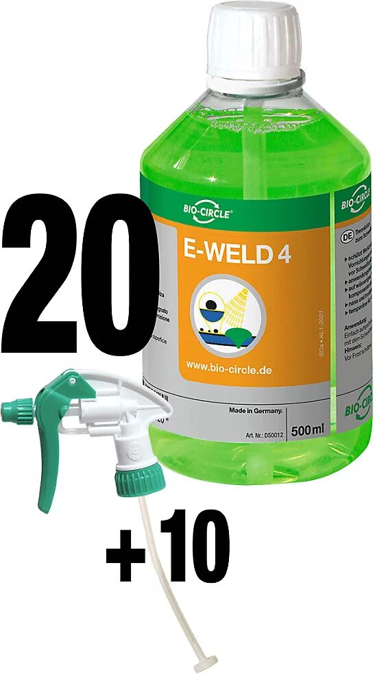 Bio-Circle Schweißschutzspray E-WELD 4 VE 20 Stk + 10 Sprayer auf Basis nachwachsender Rohstoffe