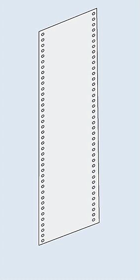 EUROKRAFTpro Seitenwand-Verkleidung Vollblech, Höhe 2500 mm für Tiefe 400 mm, verzinkt