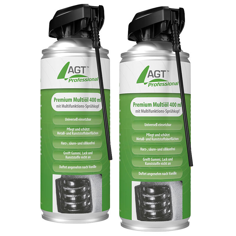 AGT Professional Premium-Multiöl mit Multifunktions-Sprühkopf, 2x 400 ml