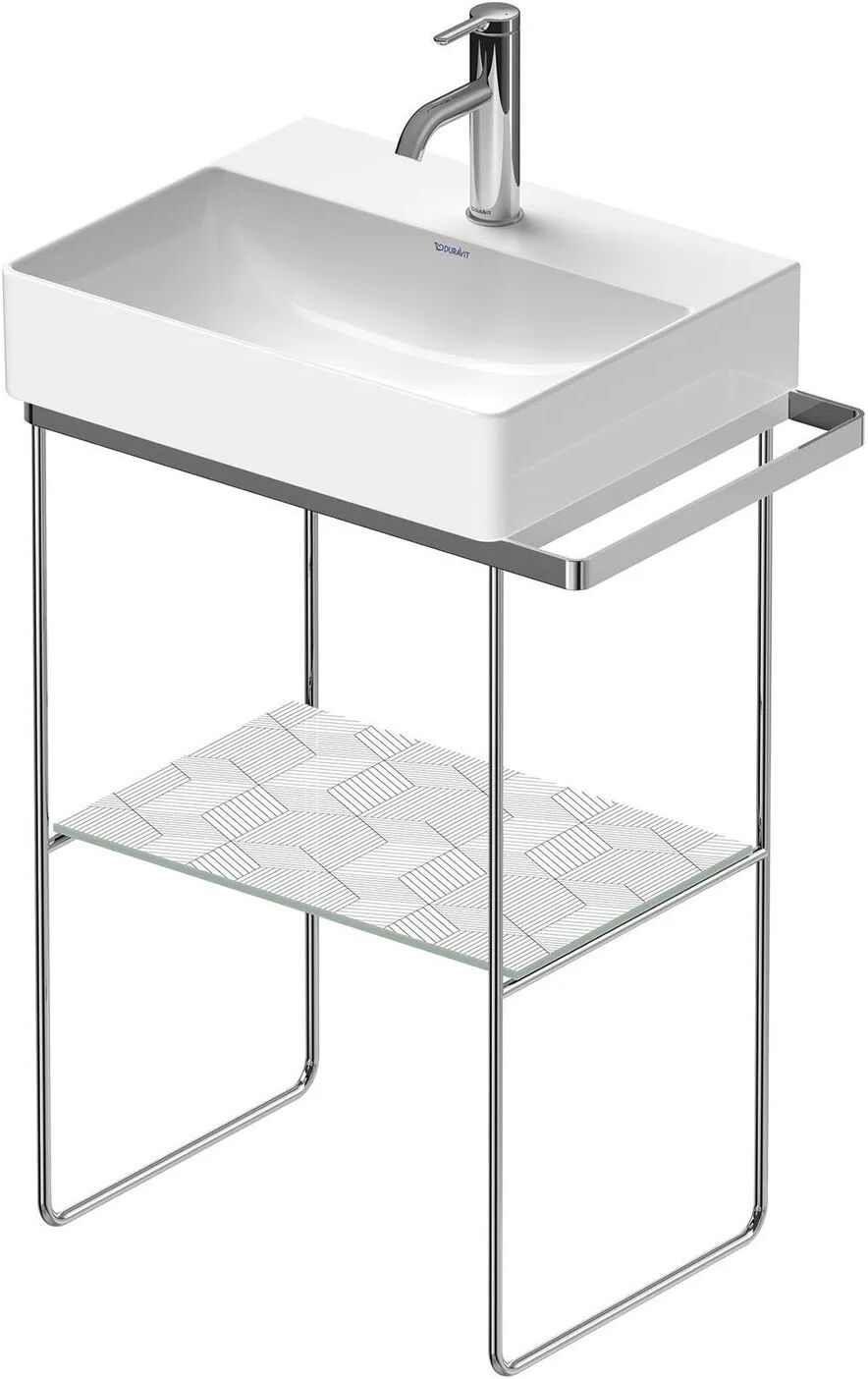 Duravit DuraSquare Metallkonsole, bodenstehend 56,5 x 38,1 cm  B: 56,5 T: 38,1 H: 74-79 cm chrom 0031321000