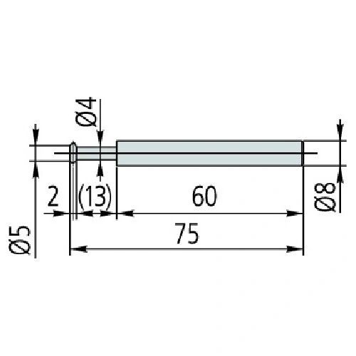 MITUTOYO Talířkový měřicí dotek (souosé provedení) O5mm, délka 75mm