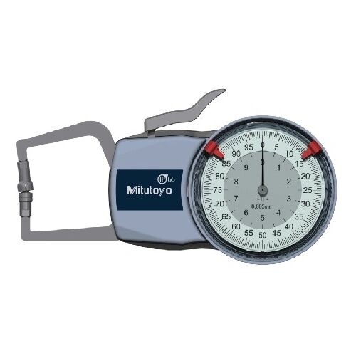 MITUTOYO Číselníkový úchylkoměrč s měřicími rameny pro vnější měření, IP65, 0-10mm
