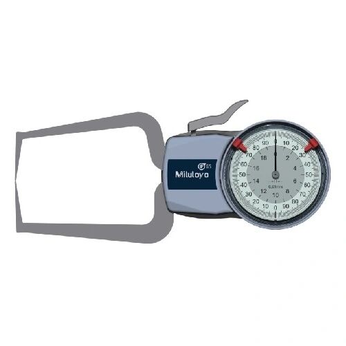 MITUTOYO Číselníkový úchylkoměrč s měřicími rameny pro vnější měření, IP65 MITUTOYO Rozsah: 0-20mm, břit 0,4 mm