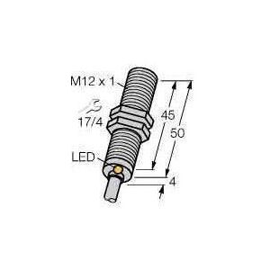 Turck Sensor,ind.,M12x1, m.Kabel Bi 2-M12-AP6X 46050