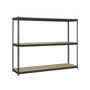 SimonRack Metallregal ohne Schrauben mit Simonforte 3 Regale 3 Regale. Anthrazit/Holzfarbe 1500x1200x450 mm