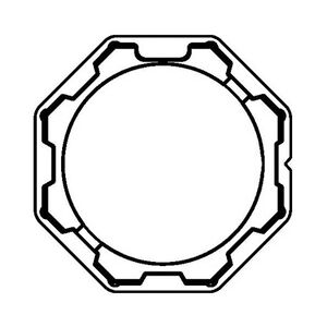 Rademacher Adapter/Mitnehmer für Intelligente Medium (45 mm Motordurchmesser) Motore für 70er-Achtkantwelle