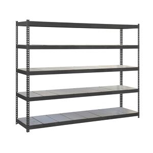 SimonRack Metallregal ohne Schrauben mit Simonforte -Metallschalen 5 Regale. Anthrazitfarbe/Galva 2000x2400x750 mm