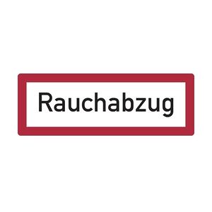 Feuerwehrschild, Rauchabzug - DIN 4066 - 210x74 mm Folie selbstklebend