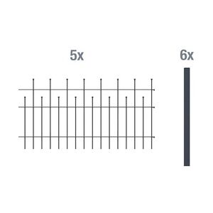 GAH ALBERTS Alberts Komplettset Zaun Madrid 10 m 73,5 cm anthrazit zE