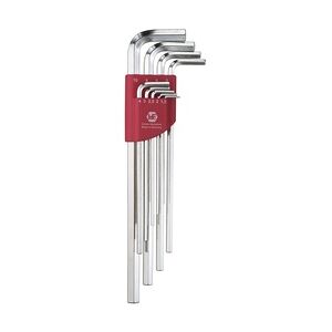 HAFU Sechskant Stiftschlüssel-Satz extra lang ISO2936 im Clip Gr. 1,5-10mm 9-tlg