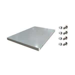SimonRack Metallschale für Schließfach + 4 Schrauben. Farbe grau 500x400x35 mm